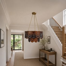 Wisteria Portia Glass Chandelier - Amber