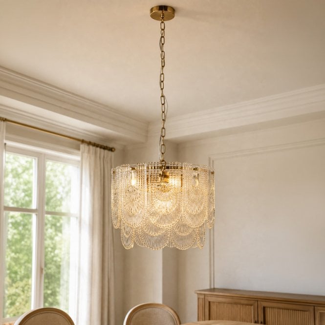 Wisteria  Portia Glass Chandelier - Clear