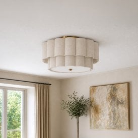 Wisteria Soho Flush Ceiling Light - Natural