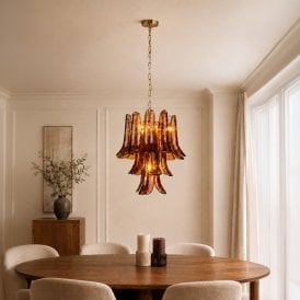 Wisteria Tallulah Glass Chandelier - Amber