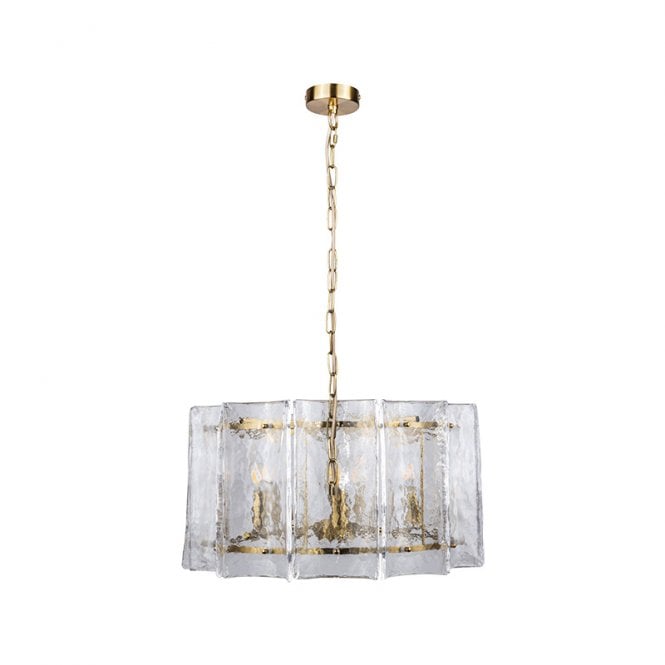 Wisteria  Vere Glass Ceiling Pendant Light - Brushed Brass