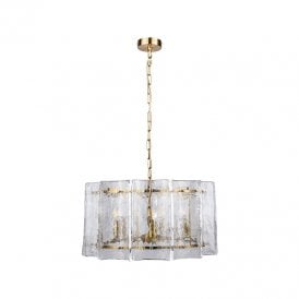 Wisteria Vere Glass Ceiling Pendant Light - Brushed Brass