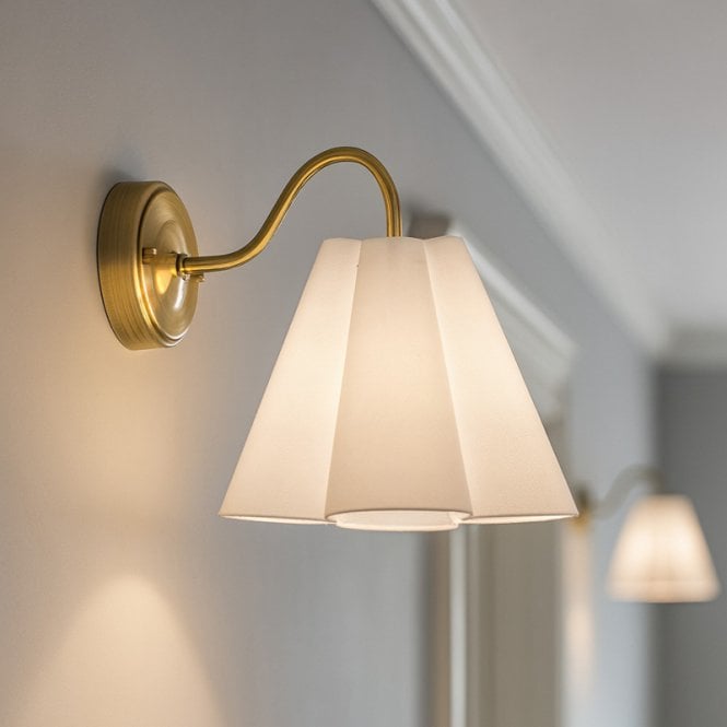 Wisteria  Violet Wall Light - Antique Brass