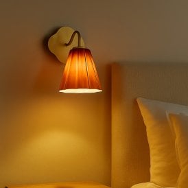 Wisteria Vivenna Glass Wall Light - Burgundy